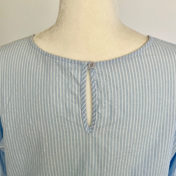 *SOLD* Pleione Romantic Striped Blouse - Blue - M - Picture 7 of 8